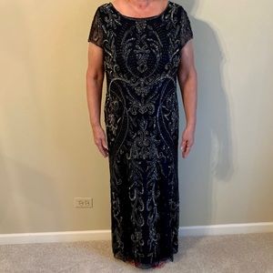 Pisarro Nights Navy Sequin Gown